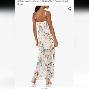 BCBG pink floral maxi dress XXS New with tags